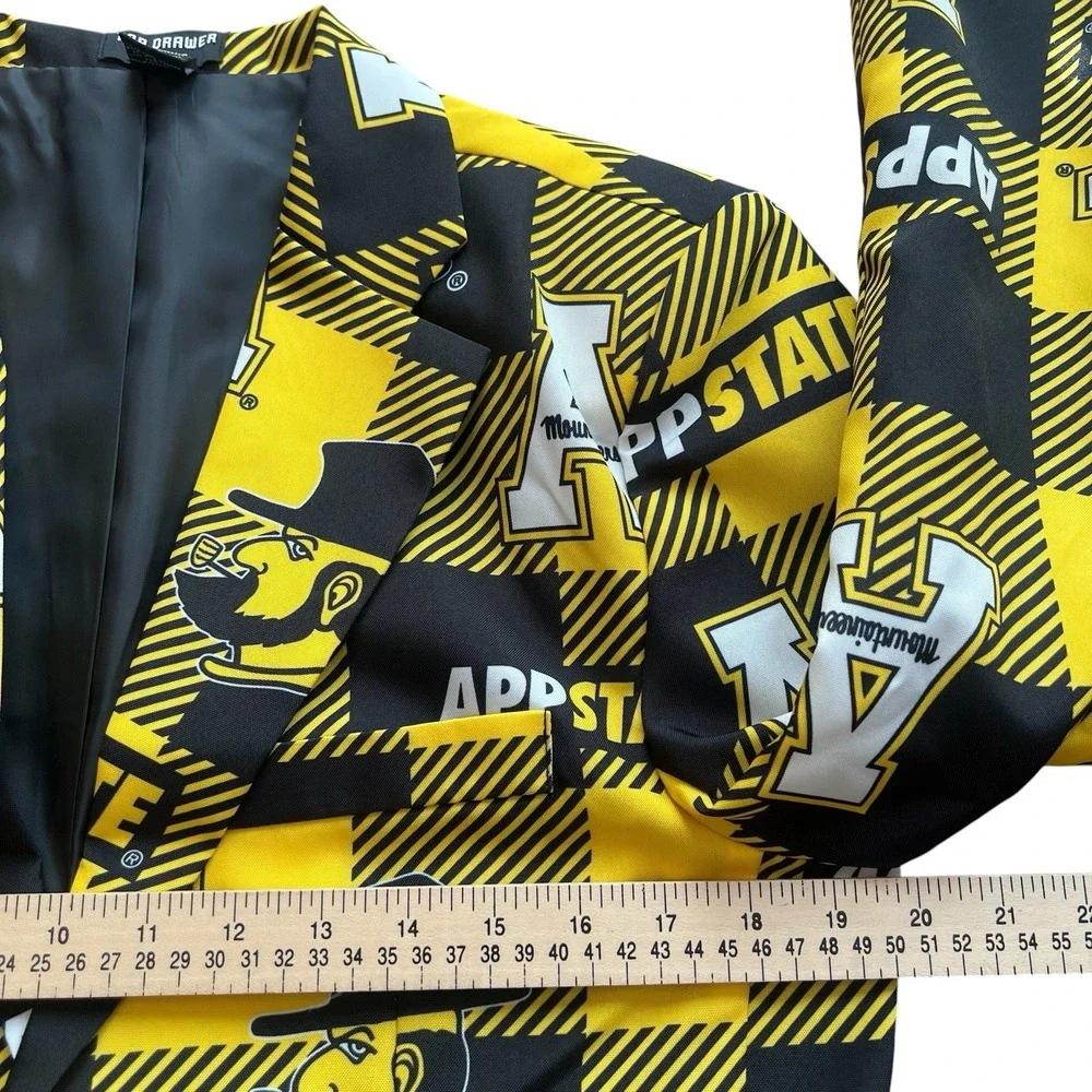 Top Drawer App State Mountaineers Blazer Jacket Men S Black Gold Game Day Yosef